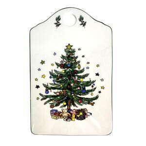 Nikko Japan Christmastime Retired Ceramic Cutting Trivet Snack Cheese Board